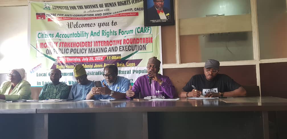 LASG restates commitment to rural development at CDHR’s monthly forum