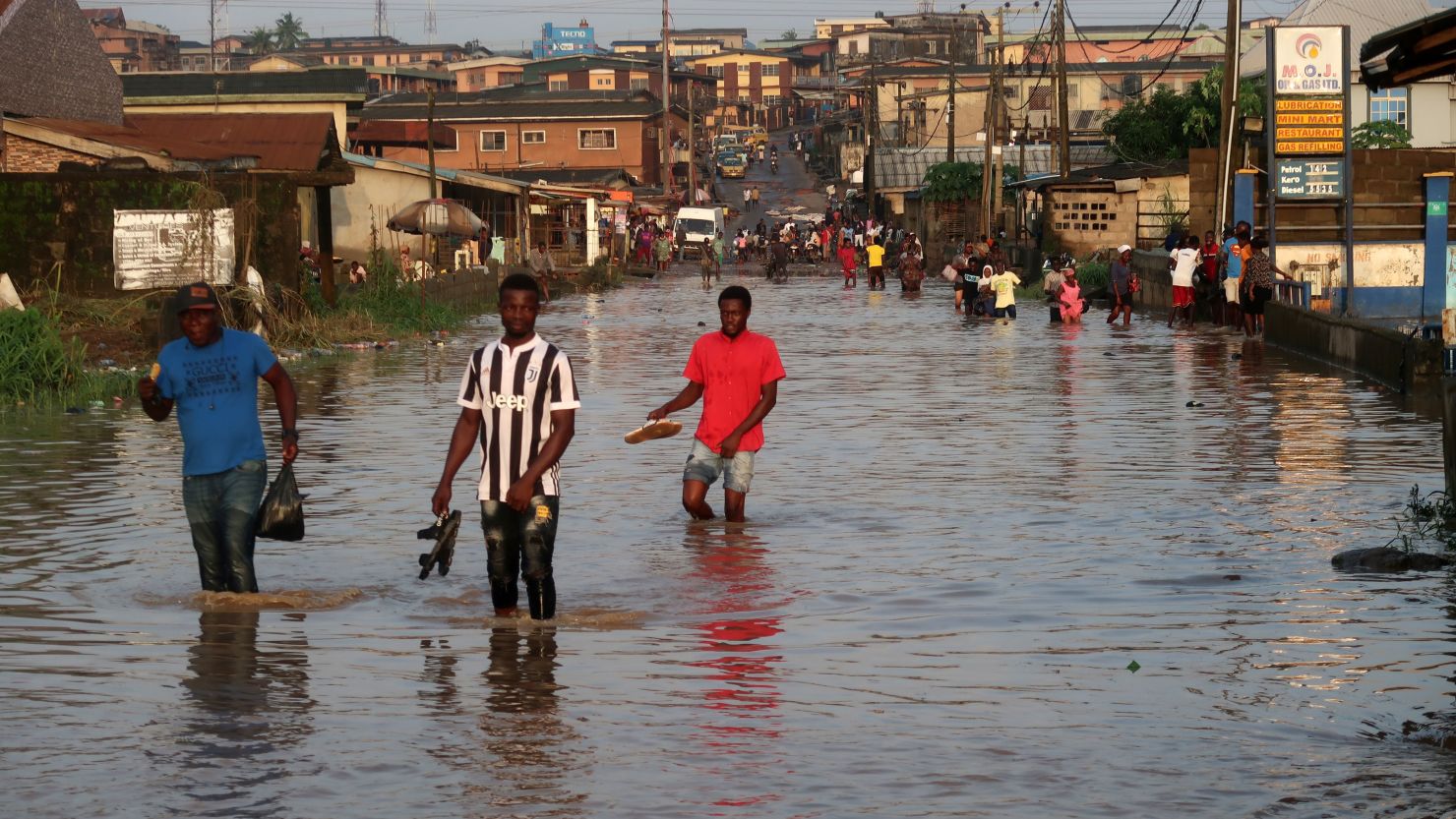 Lagos under siege from floods after hours of heavy downpour