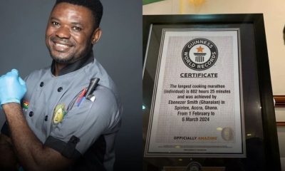 Disgraced Ghanaian Chef, Ebenezer Smith, breaks silence over his counterfeit Guinness World Record (GWR) certificate