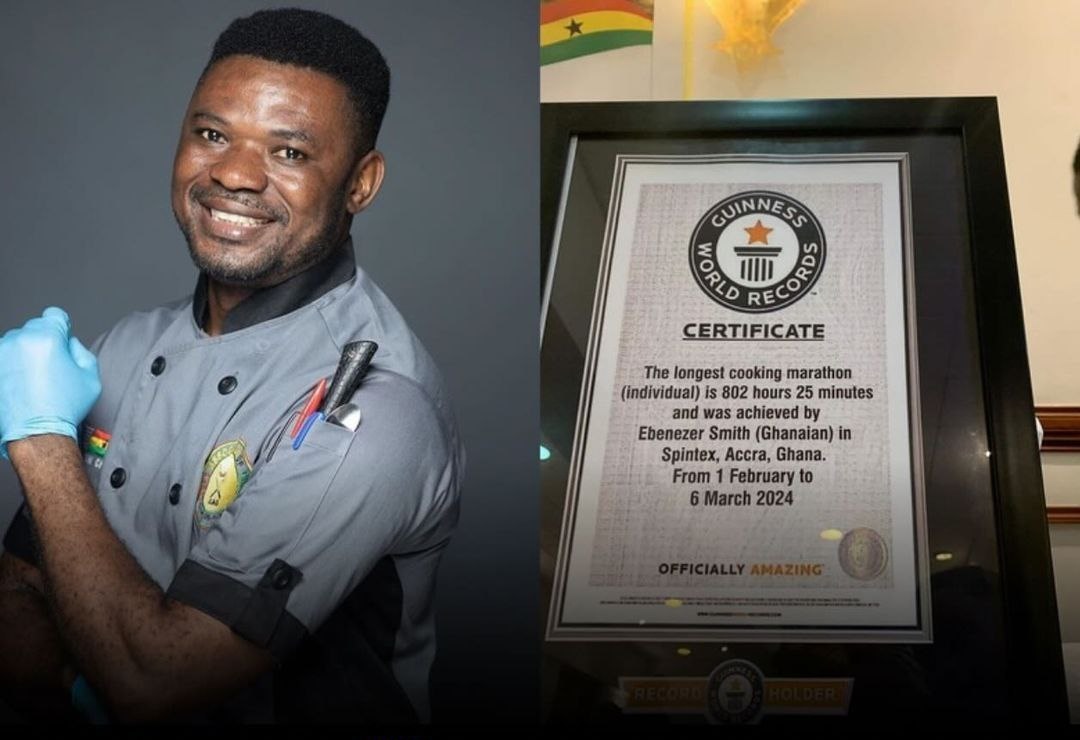 Disgraced Ghanaian Chef, Ebenezer Smith, breaks silence over his counterfeit Guinness World Record (GWR) certificate