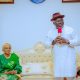 Gov Sheriff Oborevwori receives First Lady Oluremi Tinubu at Govt House, Asaba