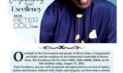 Fubara congratulates Peter Odili on 76th birthday