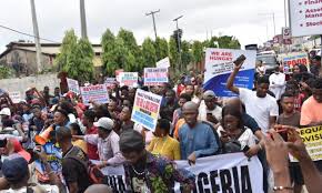 Police distribute sachet water to protesters in Adamawa