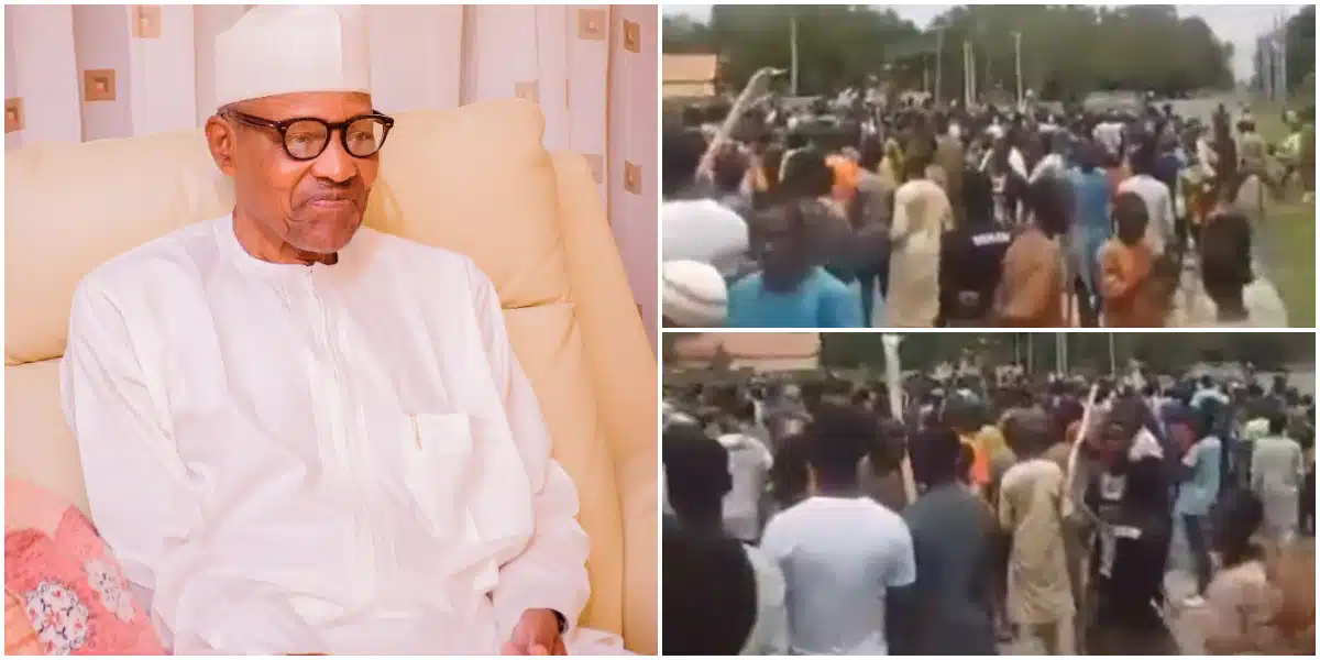 Protests Erupt in Daura, Demonstrators Target Former President Buhari's Residence