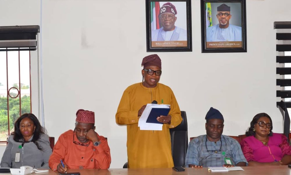 Auditor-General, Lateef Balogun, speakign at the 5-day orientation programme