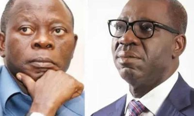 Oshiomhole's comment on Obaseki's wife sparks outrage, criticism