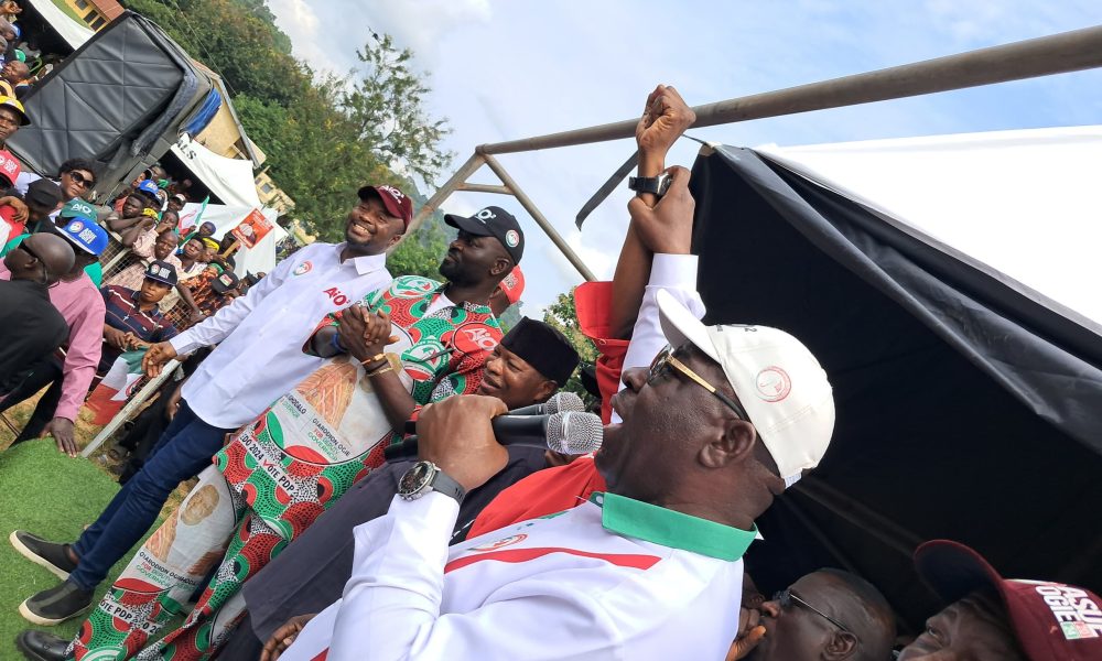 Edo State Governor Godwin Nogheghase Obaseki continued his campaign for the Peoples Democratic Party (PDP) on Tuesday with a major rally in Akoko-Edo, ahead of the September 21 governorship election.