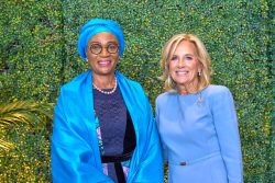 First lady of Nigeria, Oluremi Tinubu with U.S. First Lady, Jill Biden at UNGA