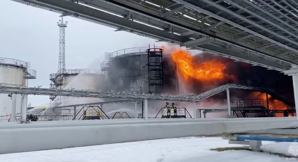 Russia eergy facility hit by drone