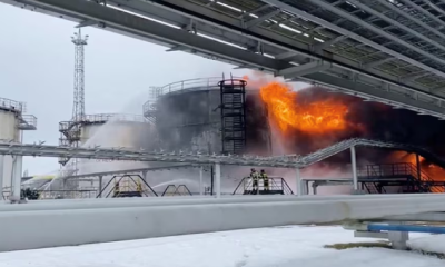 Russia eergy facility hit by drone