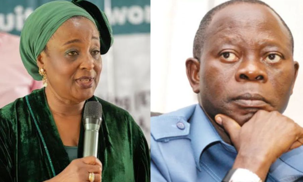 Betsy Obasekiand Sen. Adams Oshiomhole