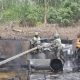 illegal refining sites