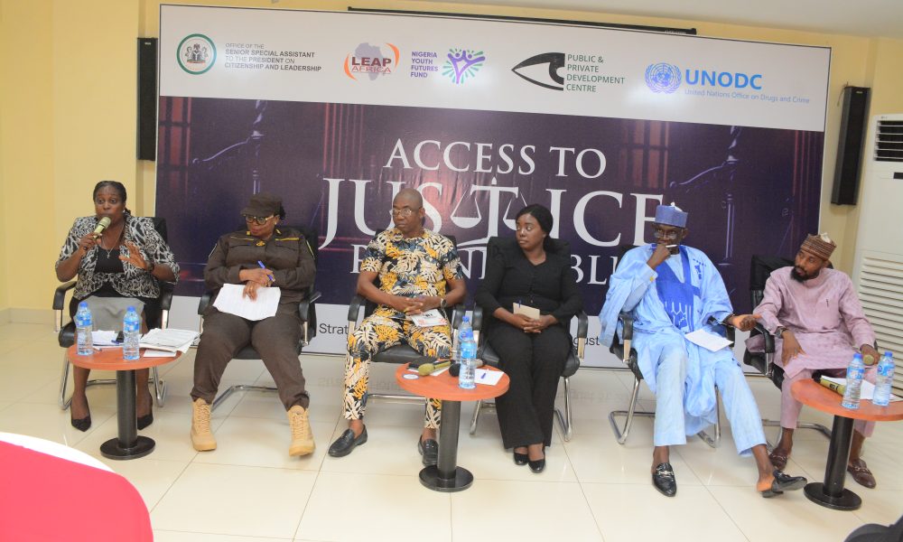 Section of the roundtable on “Access to Justice for Young People,” organized by the Senior Special Assistant to the President on Citizenship and Leadership, Rinsola Abiola