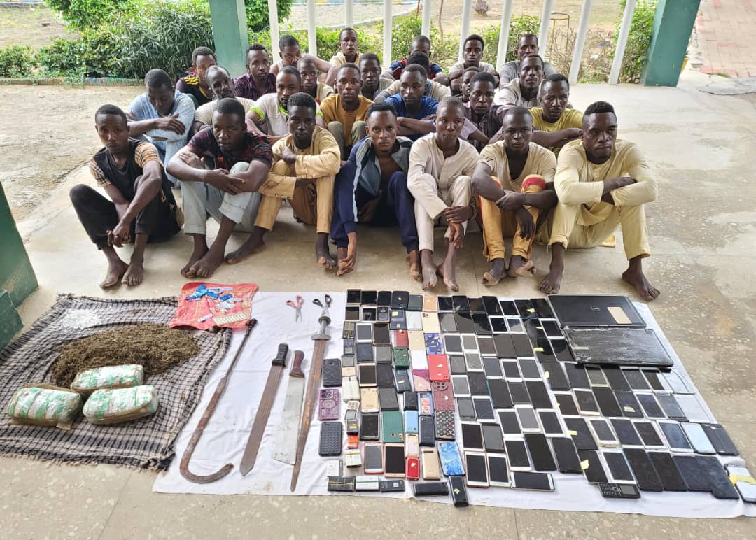 Arrested phone robbers in Kano