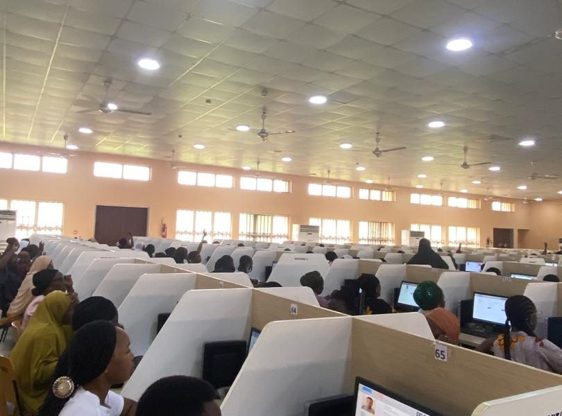 Candidate during exam, as Oyo State Primary Health Care Board (OYSPHCB)