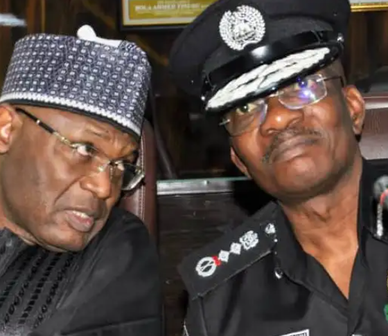 INEC chairman Mahmood Yakubu and Inspector General of Police, Kayode Egbetokun