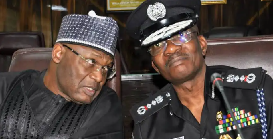 INEC chairman Mahmood Yakubu and Inspector General of Police, Kayode Egbetokun