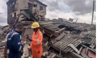 collapsed Lagos building —LASEMA