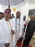 Peter Obi, Gbenga Daniel at commissioning of Oduduwa House