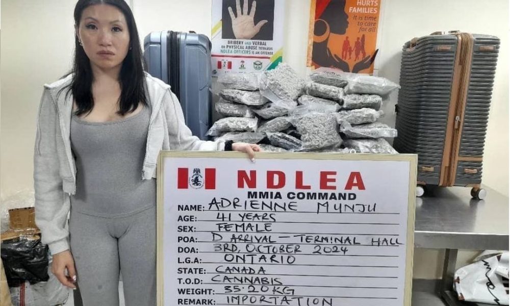 NDLEA nab Canadian woman with 35kg illicit drug