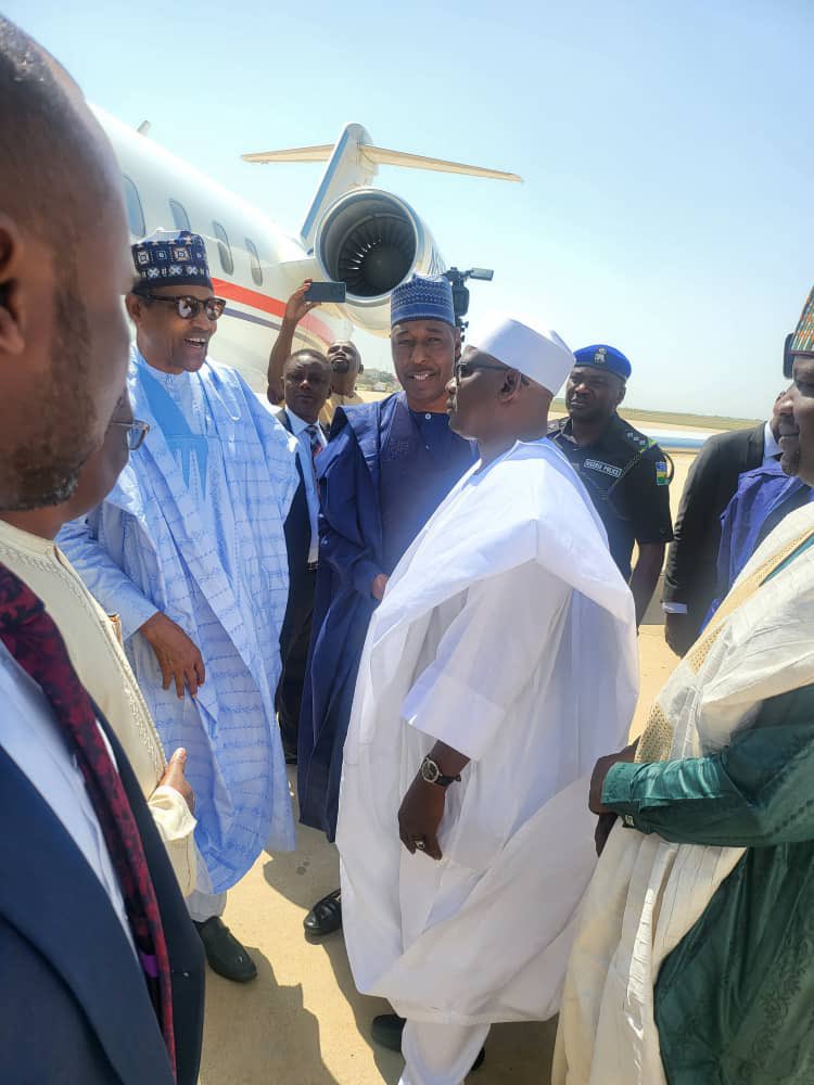 Ali Ndume receives Buhari on solidarity visit to borno