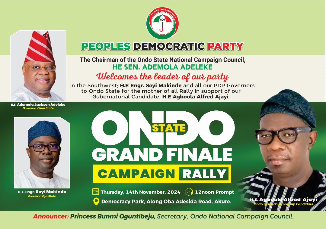 PDP mega rally in Ondo