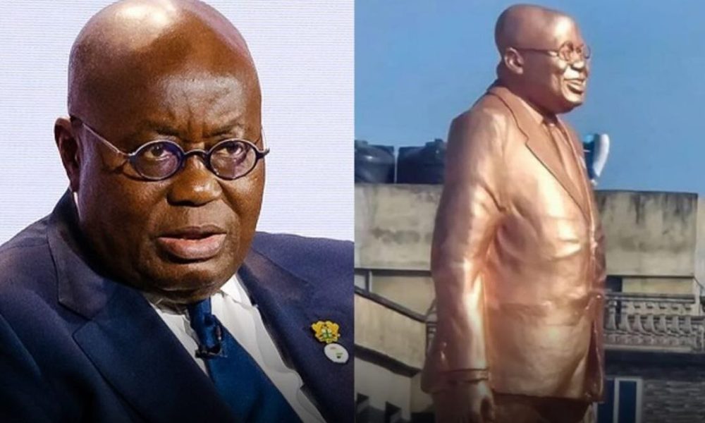 Outrage as President Akufo-Addo unveils statue of himself in Ghana