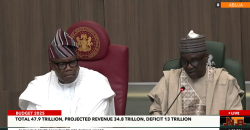 NASS leaders listening as Tinubu presents N47.96trn 2025 budget