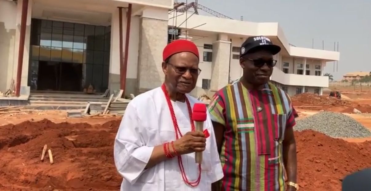 Anyaoku visiting Soludo at Government House