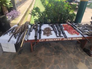 Firearms recovered by the police