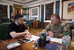 Zelensky receiving operational report from Head of the Security Service of Ukraine, Vasyl Maliuk,