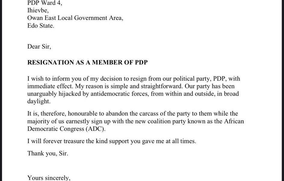 Aare Dele Momodu resign pdp