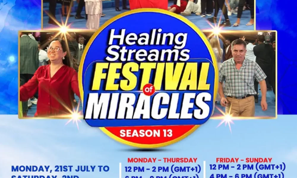 Healing streams Live healing Services Festival miracles