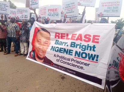 Protest NBA conference over imprisonment Bar. Bright Ngene