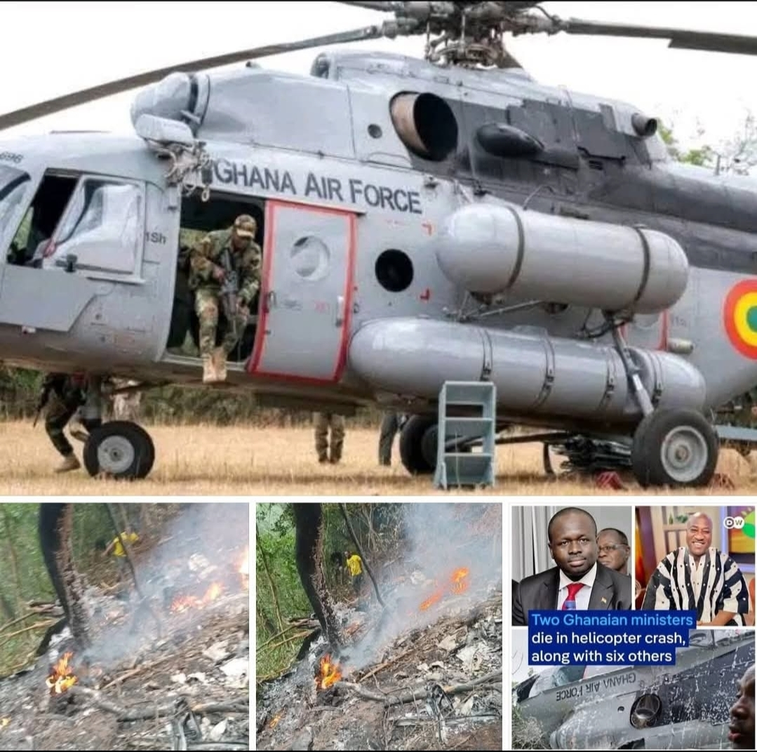 Ghana mourns as Helicopter crash claims lives of two Ministers, six others