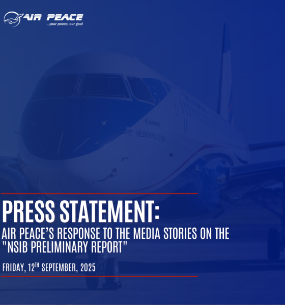 Air Peace Refutes NSIB Report Alleging Drug, Alcohol Use