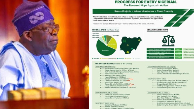 Tinubu's 'Infrastructure Equity' Report Under Fire for Misleading Regional Allocations