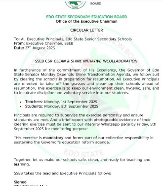 edo state ministry of education teachers