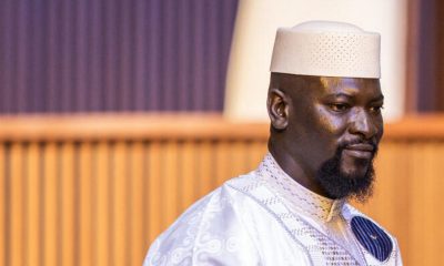 Vice President Kashim Shettima shaking hands with President Mamady Doumbouya
