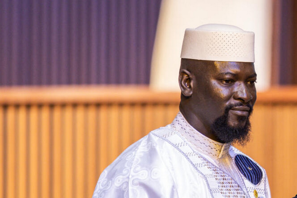 Vice President Kashim Shettima shaking hands with President Mamady Doumbouya