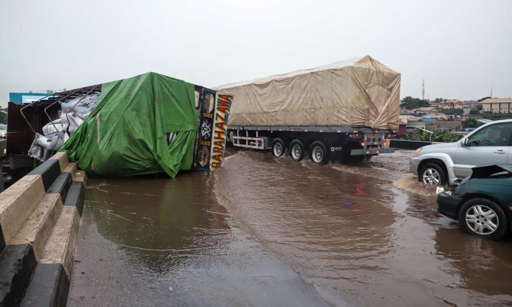Overturned truck, second crash trigger massive gridlock on Otedola Bridge