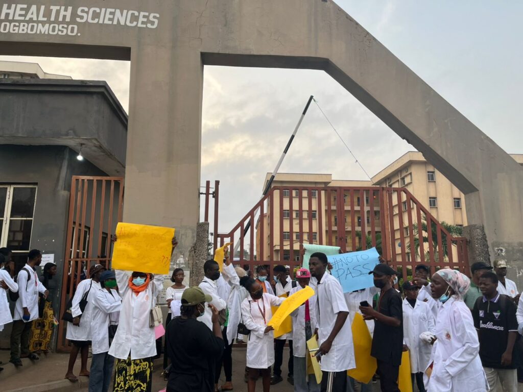 LAUTECH students protest relocation of key departments