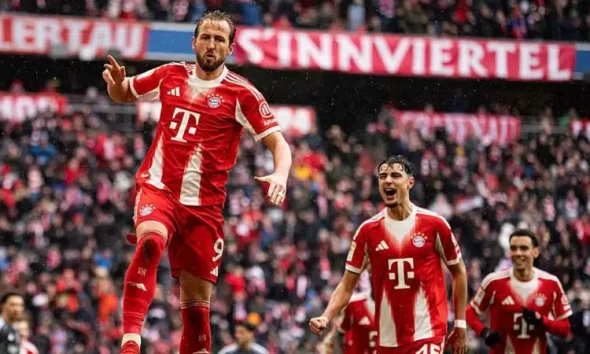 Harry Kane nets brace as Bayern edge Frankfurt 3–2 to go nine points clear