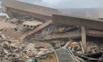 Students, teachers survive as 4-storey school building collapses in Ogba, Lagos