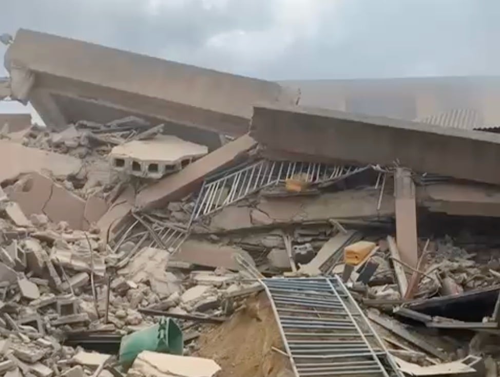 Students, teachers survive as 4-storey school building collapses in Ogba, Lagos