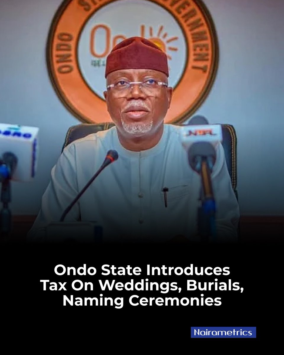 Ondo State introduces entertainment tax on weddings, burials, social events
