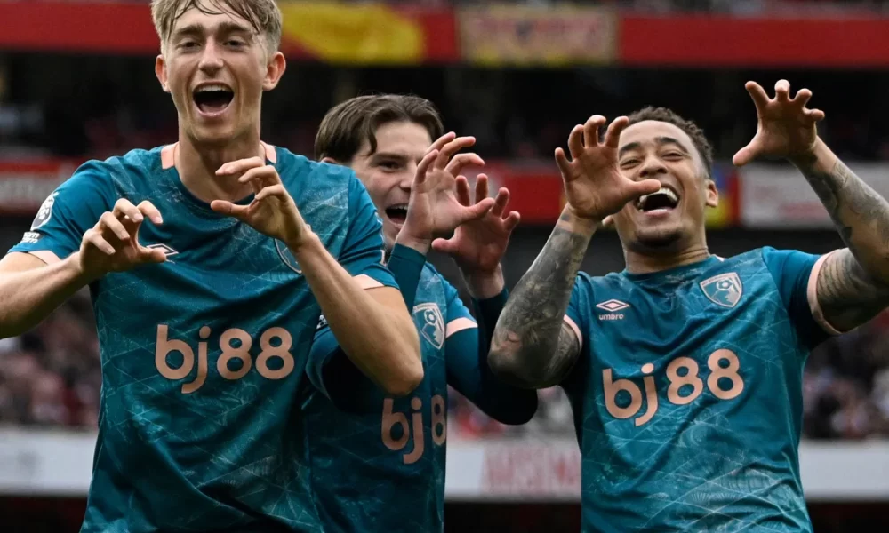 Arsenal’s title hopes dented by Bournemouth as Scott’s late strike seals 2–1 upset