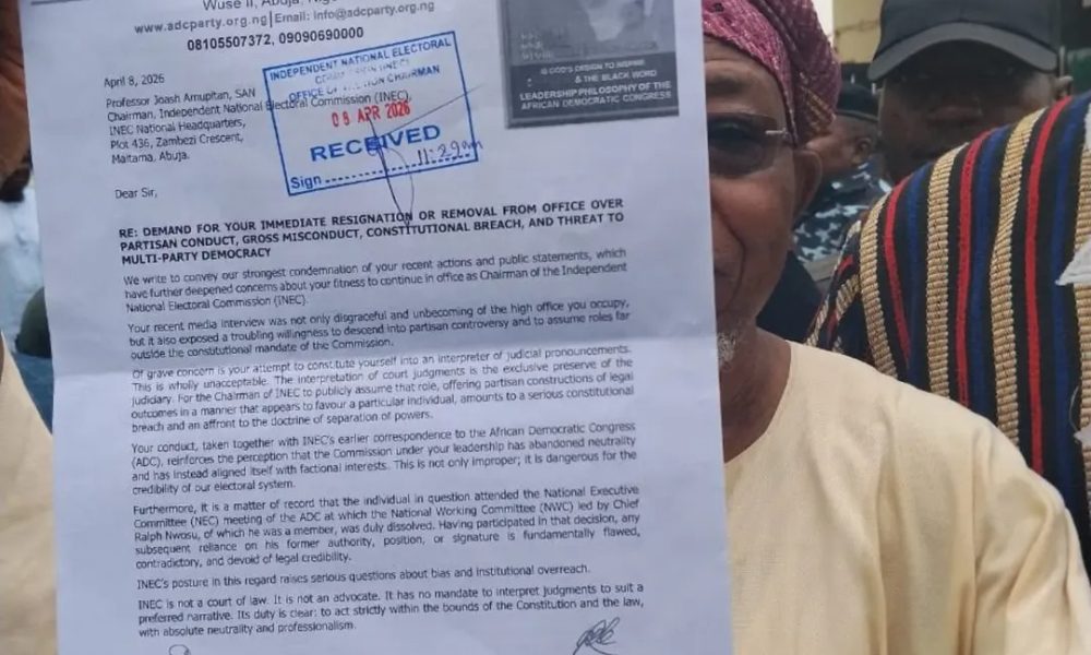 INEC Chairman under fire as ADC demands resignation