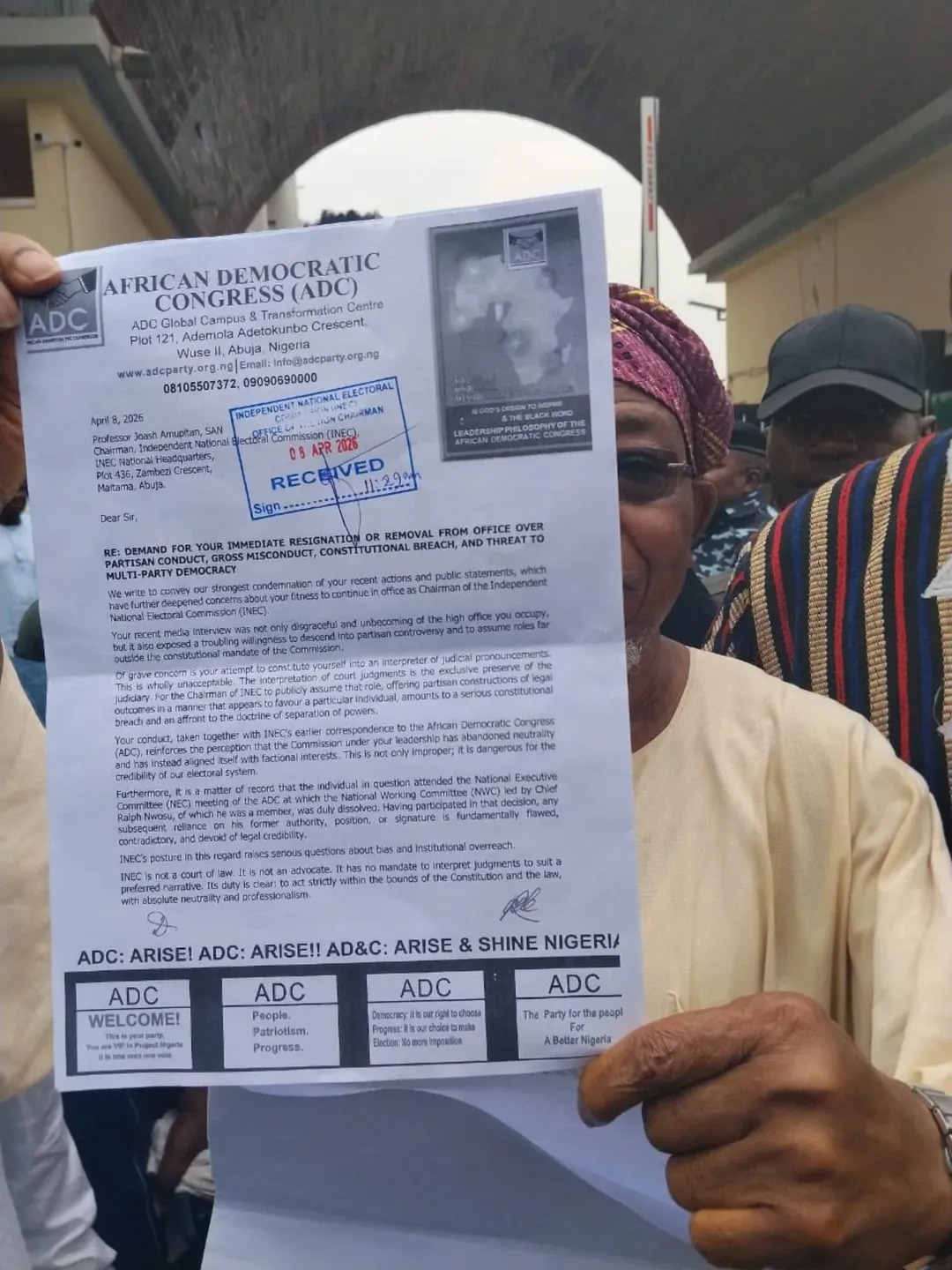 INEC Chairman under fire as ADC demands resignation