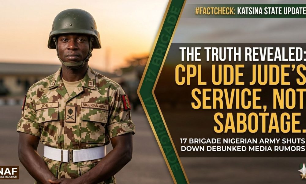 Army debunks claims on death of Corporal Ude Jude, orders full investigation